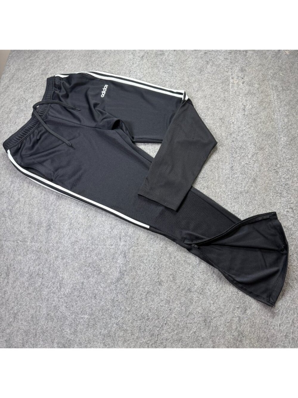 Adidas Serano Soccer Pants Men L Black Ankle Zip 30" Warmup DY3133